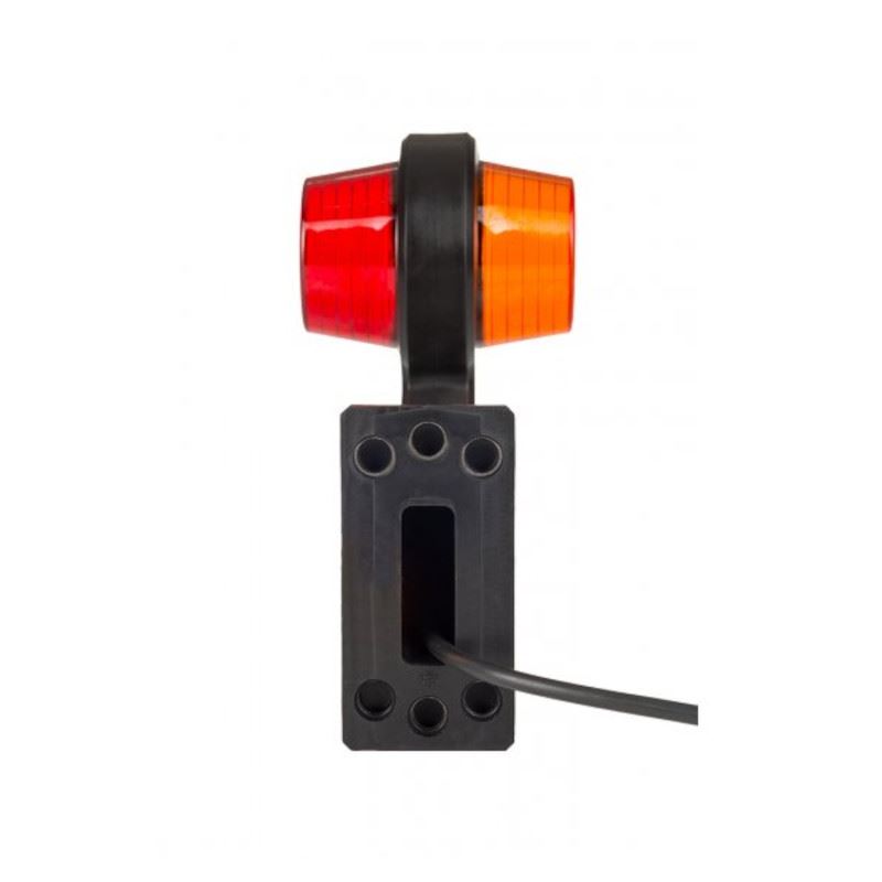 Lampa gabarit cu brat 192mm, cu cot, galben cu rosu, LED tip NEON, stanga - imagine 2
