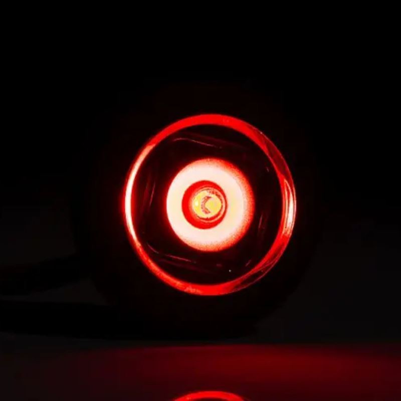 Lampa gabarit fi28, cu LED, incastrabila (fi19.6), rosie - imagine 2