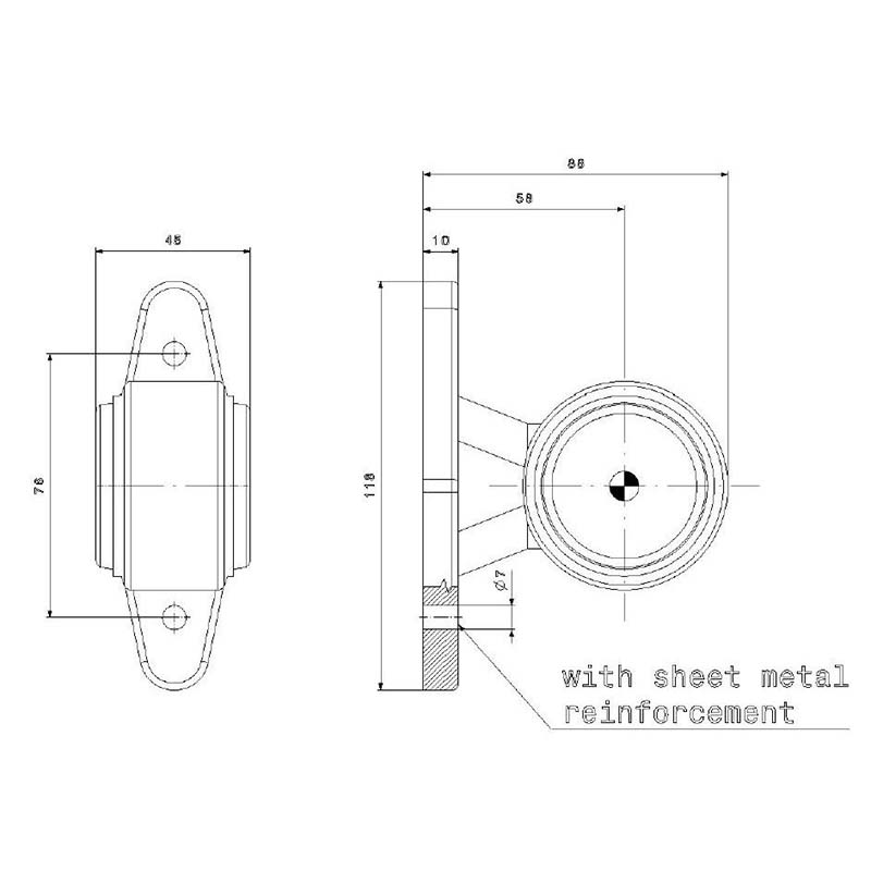 Lampa gabarit cu brat drept 88mm Fristom - imagine 4