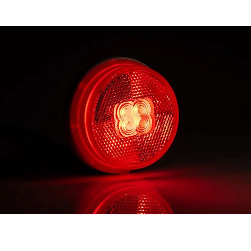 Lampa gabarit fi80, LED, rosie, 12-30V - imagine 2