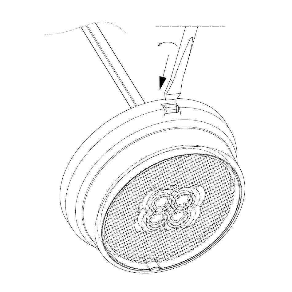 Lampa gabarit fi80, LED, rosie, 12-30V - imagine 4