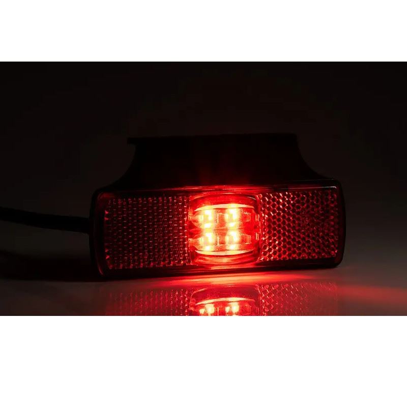 Lampa gabarit 100x32, LED, rosie, cu suport lateral, 12-36V - imagine 2