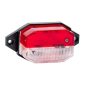 Lampa gabarit 63x42, bec, rosu cu alb, cu suport urechi