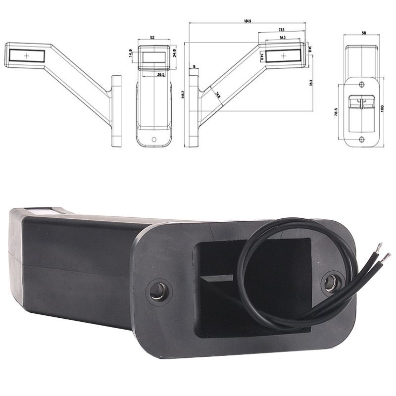 Lampa gabarit 185mm, LED, 2 functii, stanga - imagine 4