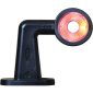 Lampa gabarit brat 125mm, cotit la 45°, LED, alb-rosie, stanga, 12-24V