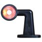 Lampa gabarit brat 125mm scurt cot 90, LED, alb-rosie, angel eye, dreapta, 12-24V
