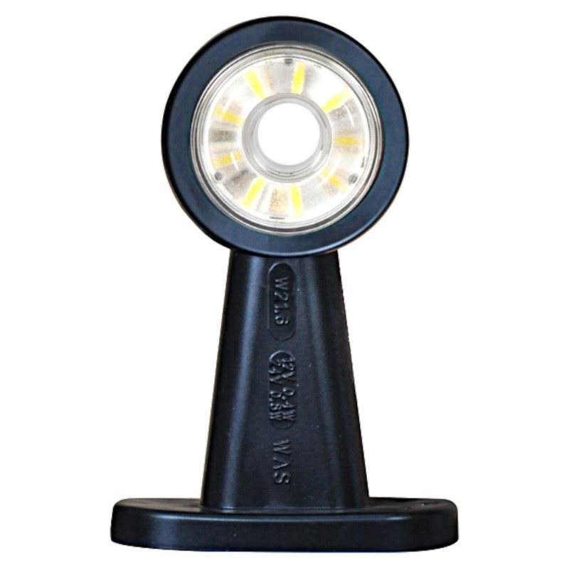 Lampa gabarit cu brat 135mm, LED, alb-rosie, angel eye, 12-24V - imagine 2