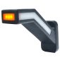 Lampa gabarit cu brat oblic 45°, dreapta, 185mm, LED, 3 functii, 12-24V