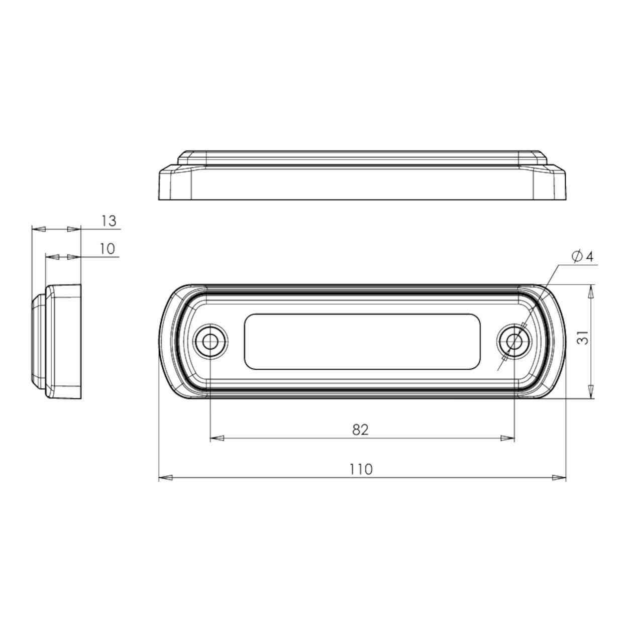 Lampa gabarit 110x31, LED, alba - imagine 6