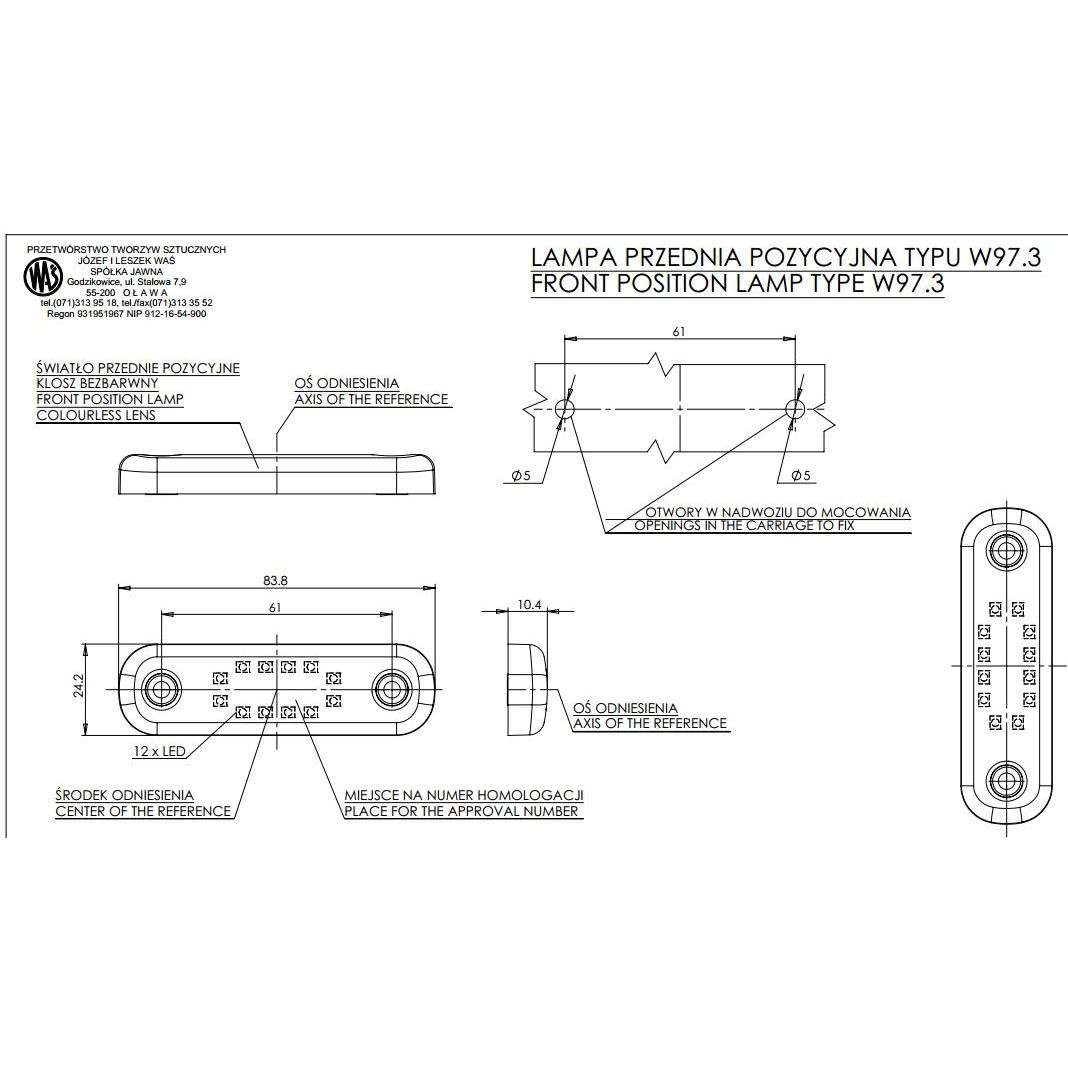 Lampa gabarit 84x24, LED, slim, alba, 12-24V - imagine 7