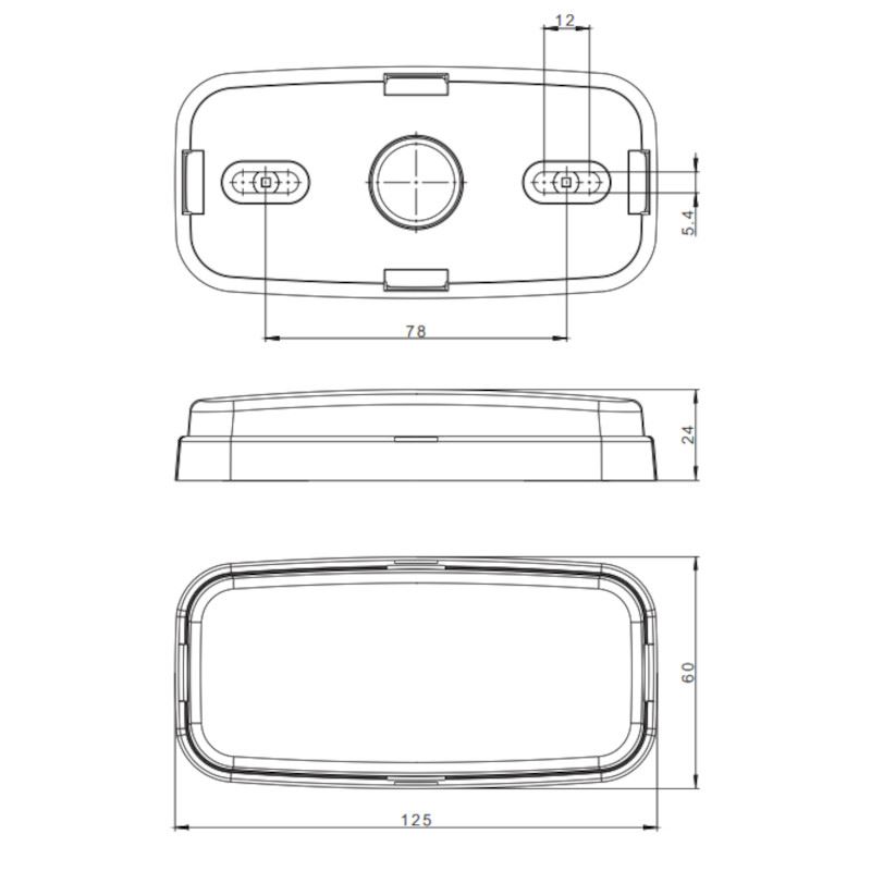 Lampa gabarit 125x60, LED, alba - imagine 6