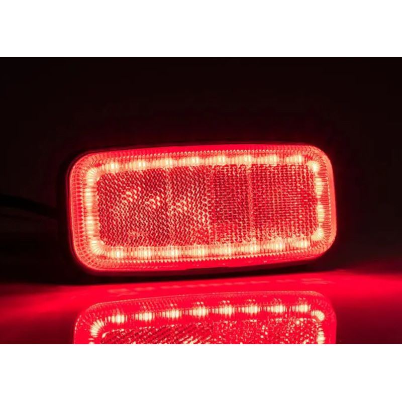 Lampa gabarit 125x60, LED, rosie - imagine 3