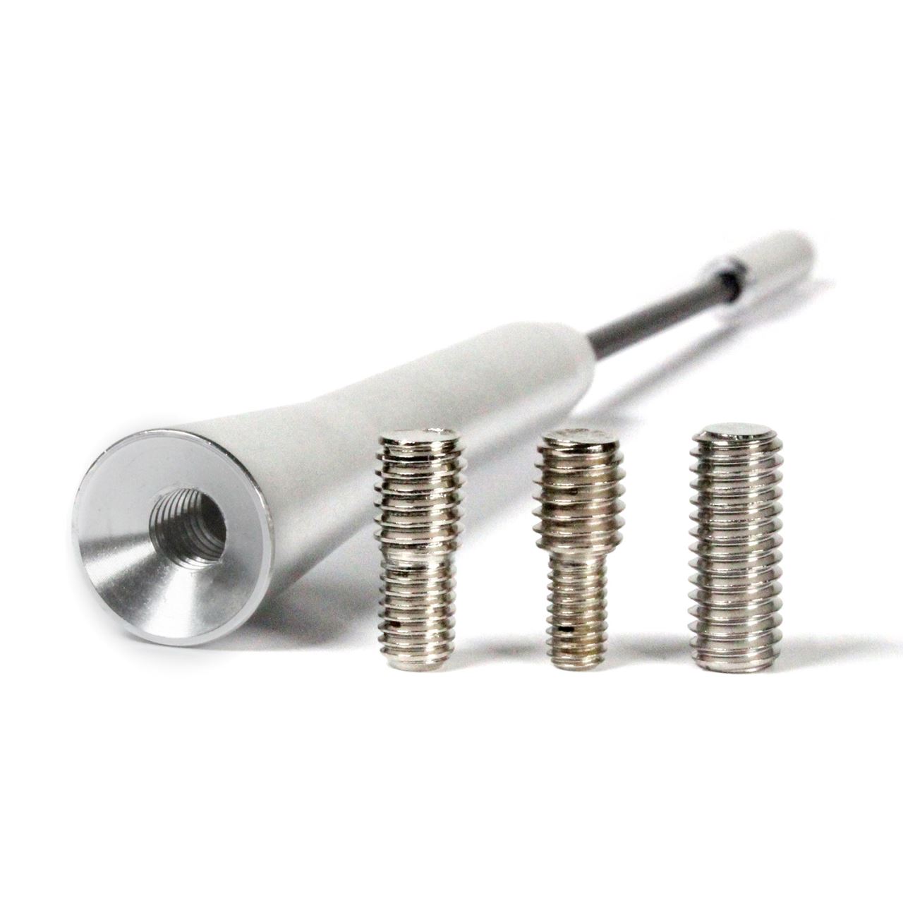 Antena tija 16cm, 3 adaptori, 4, 5, 6mm Premium Antenne XS Chrome, Alca - imagine 2