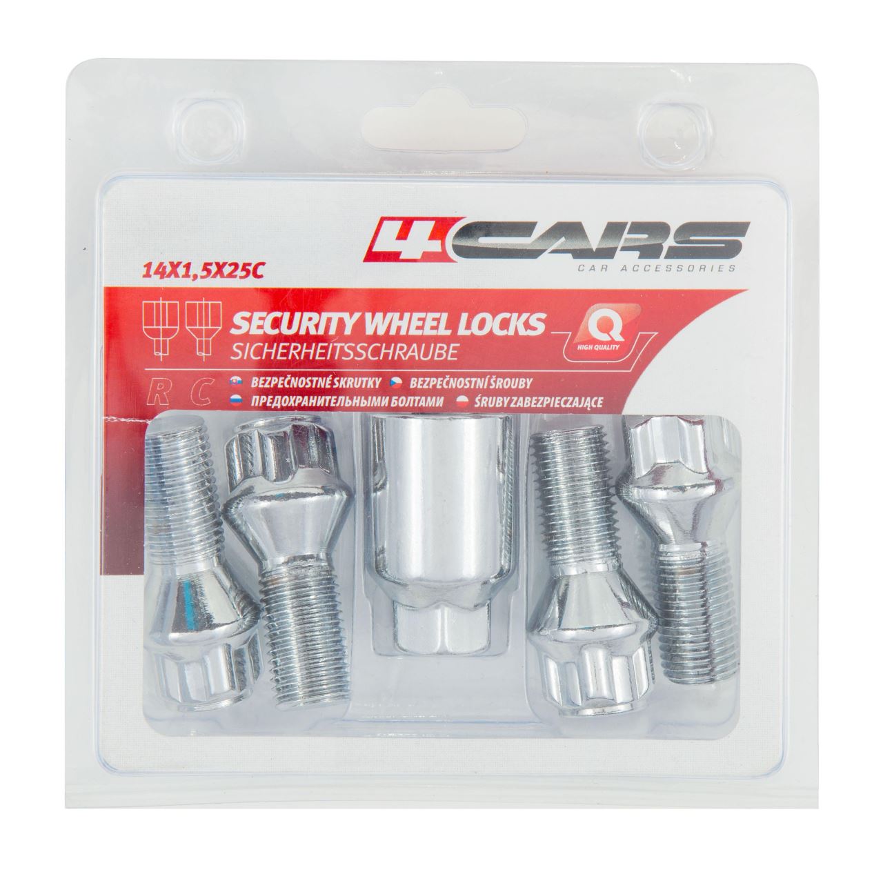 Set 4 prezoane antifurt roti, 14x1,5 27R, Automax - imagine 2