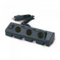 Priza tripla bricheta auto Bottari 12/24V cu intrerupator on/off (negru)