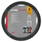 Husă volan TPE "GT-SPORT" "M" 44-46CM negru/argintiu