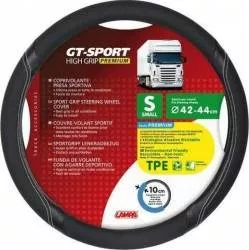Husă volan TPE "GT-SPORT" "S" 42-44CM negru/argintiu - imagine 2