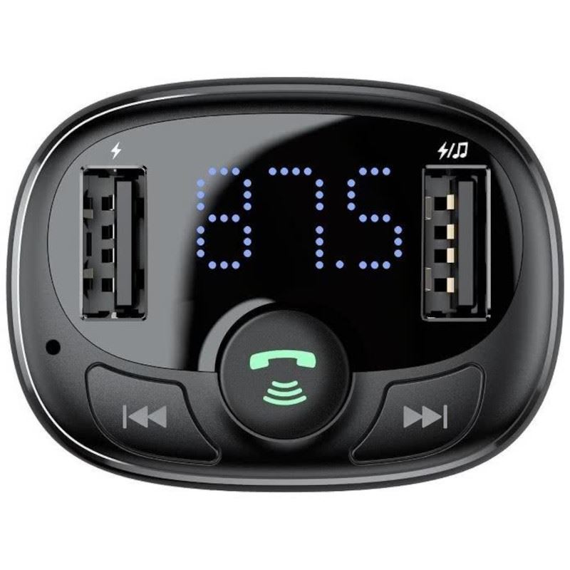 Transmitator FM, modulator, MP3 cu 2 USB, conectare 2 telefoane, microSD,Baseus - imagine 2
