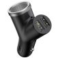 Stecher 1 priza cu 2 USB, 12/24V, 234A, 40W, Baseus