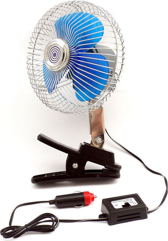 Ventilator 12V, fi17cm, metalic, prindere clips, CarCo - imagine 2
