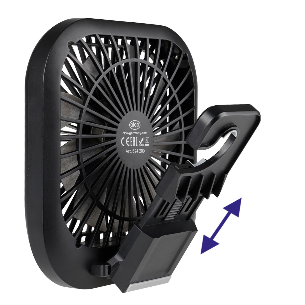 Ventilator cu USB, birou sau auto cu prindere tetiera Alca - imagine 2