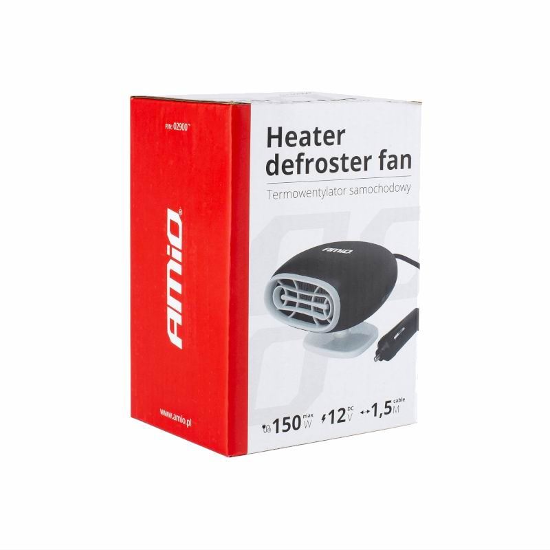 Ventilator 12V, 2 in 1, aeroterma dezghetare parbriz, 150W Amio - imagine 2