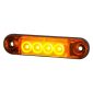 Lampa gabarit 78x22, LED, galbena, slim 12-24V, Horpol