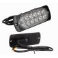 Proiector stroboscopic 12 LED-uri, 112x41x9mm, slim, 12-24V, 36W galben