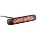 Lampa ceata, 132x28mm, Slim cu 6 LED-uri, 12/24V, prindere 2 suruburi, Fristom