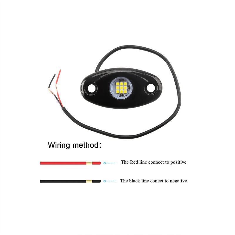 Set 2 lumini ambientale, sub masina, 9 LED-uri, 12V, 500lm, albe, Led Rock Light - imagine 2