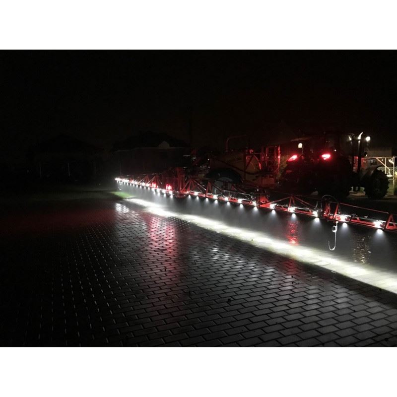 Lampa gabarit 46x15, LED, rosie, cu mufa rapida Fristom - imagine 2
