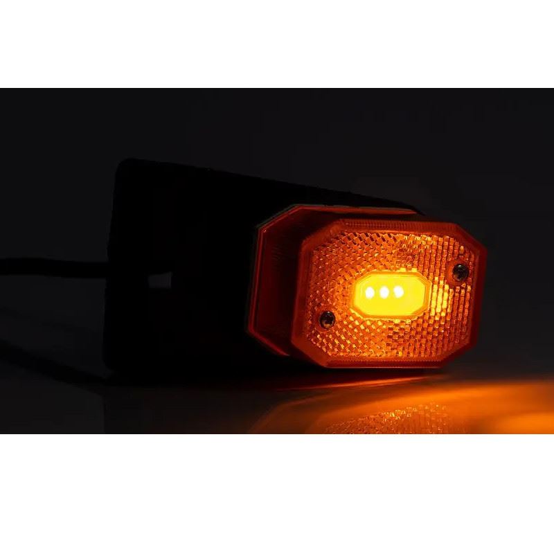 Lampa gabarit 63x42, LED, galbena, cu suport lateral, Fristom - imagine 2