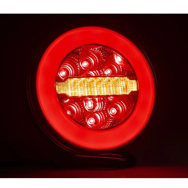 Lampa spate fi140, 3 functii, montare in serie, hamburger, LED neon, cu fire, Fristom - imagine 2