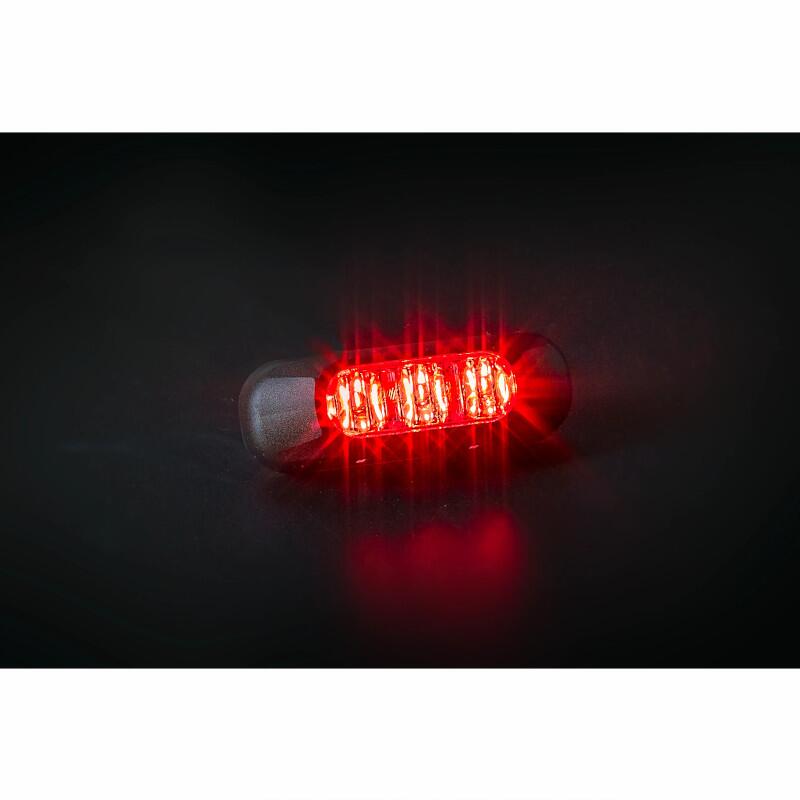 Proiector stroboscopic, LED, girofar grila, 6 functii, 12-24V, 84.2 X 28 mm, rosu, Fristom - imagine 2