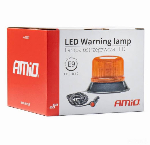 Girofar 12-24V h108, 60 LED-uri, 17W, cu magnet sau 3 suruburi, cu intrerupator - imagine 2