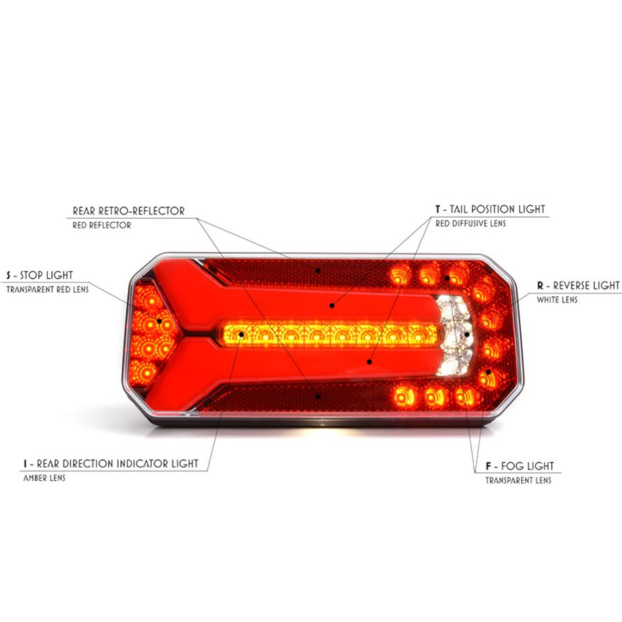 Lampa spate 236x104, 5 functii, cu mers inapoi - imagine 3