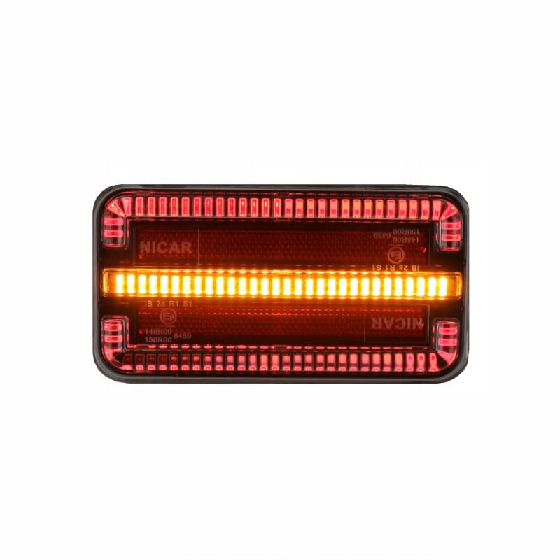 Lampa spate 155x80, 3 functii, LED, cu semnalizare dinamica 12-24V, stanga-dreapta - imagine 2